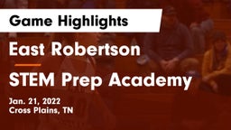 East Robertson  vs STEM Prep Academy Game Highlights - Jan. 21, 2022