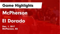 McPherson  vs El Dorado  Game Highlights - Dec. 1, 2017
