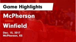 McPherson  vs Winfield  Game Highlights - Dec. 15, 2017