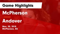 McPherson  vs Andover  Game Highlights - Nov. 30, 2018