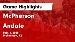 McPherson  vs Andale  Game Highlights - Feb. 1, 2019