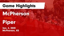 McPherson  vs Piper  Game Highlights - Jan. 4, 2020