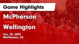 McPherson  vs Wellington  Game Highlights - Jan. 30, 2020