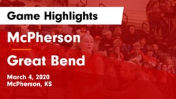 McPherson  vs Great Bend  Game Highlights - March 4, 2020