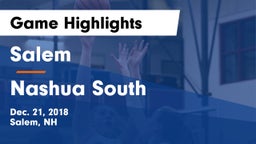 Salem  vs Nashua  South Game Highlights - Dec. 21, 2018