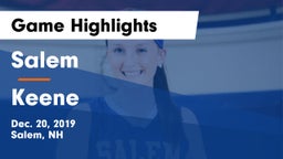 Salem  vs Keene  Game Highlights - Dec. 20, 2019