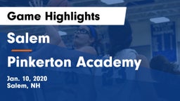 Salem  vs Pinkerton Academy Game Highlights - Jan. 10, 2020
