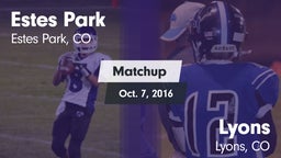 Matchup: Estes Park High vs. Lyons  2016