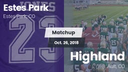 Matchup: Estes Park High vs. Highland  2018