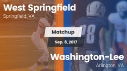 Matchup: West Springfield vs. Washington-Lee  2017
