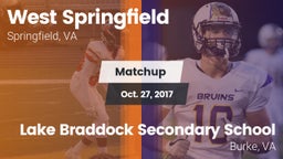 Matchup: West Springfield vs. Lake Braddock Secondary School 2017