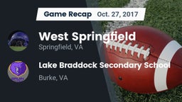 Recap: West Springfield  vs. Lake Braddock Secondary School 2017