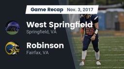 Recap: West Springfield  vs. Robinson  2017