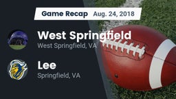 Recap: West Springfield  vs. Lee  2018