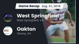 Recap: West Springfield  vs. Oakton  2018