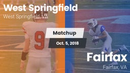 Matchup: West Springfield vs. Fairfax  2018