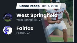 Recap: West Springfield  vs. Fairfax  2018