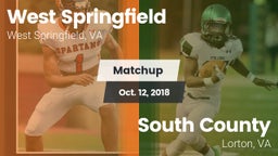 Matchup: West Springfield vs. South County  2018