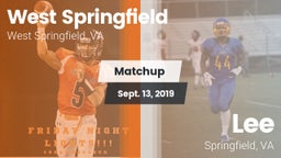 Matchup: West Springfield vs. Lee  2019