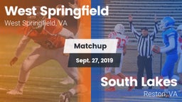 Matchup: West Springfield vs. South Lakes  2019