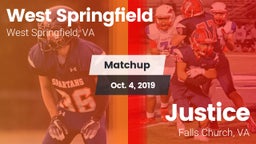 Matchup: West Springfield vs. Justice  2019