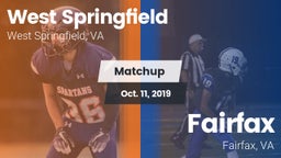 Matchup: West Springfield vs. Fairfax  2019