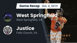 Recap: West Springfield  vs. Justice  2019