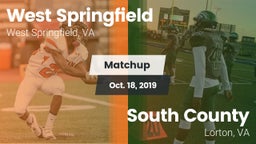 Matchup: West Springfield vs. South County  2019