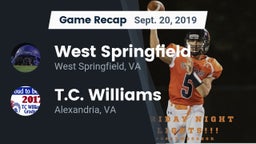 Recap: West Springfield  vs. T.C. Williams 2019