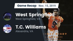 Recap: West Springfield  vs. T.C. Williams 2019