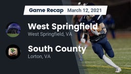 Recap: West Springfield  vs. South County  2021
