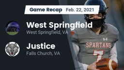 Recap: West Springfield  vs. Justice  2021