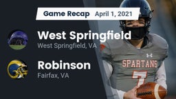 Recap: West Springfield  vs. Robinson  2021