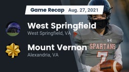 Recap: West Springfield  vs. Mount Vernon   2021