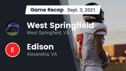 Recap: West Springfield  vs. Edison  2021