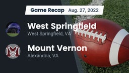 Recap: West Springfield  vs. Mount Vernon   2022