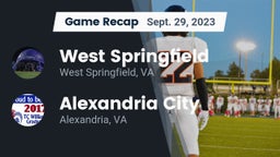Recap: West Springfield  vs. Alexandria City  2023
