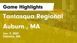 Tantasqua Regional  vs Auburn , MA Game Highlights - Jan. 9, 2023