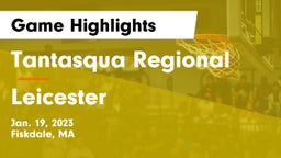Tantasqua Regional  vs Leicester  Game Highlights - Jan. 19, 2023