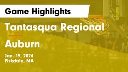 Tantasqua Regional  vs Auburn  Game Highlights - Jan. 19, 2024