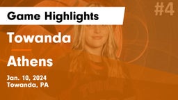 Towanda  vs Athens  Game Highlights - Jan. 10, 2024