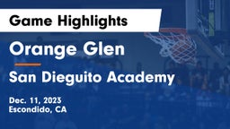 Orange Glen  vs San Dieguito Academy  Game Highlights - Dec. 11, 2023