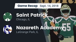 Recap: Saint Patrick  vs. Nazareth Academy  2018