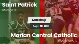 Matchup: Saint Patrick High vs. Marian Central Catholic  2018