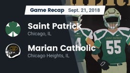 Recap: Saint Patrick  vs. Marian Catholic  2018