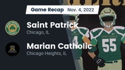 Recap: Saint Patrick  vs. Marian Catholic  2022