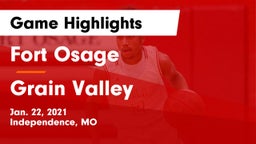 Fort Osage  vs Grain Valley  Game Highlights - Jan. 22, 2021