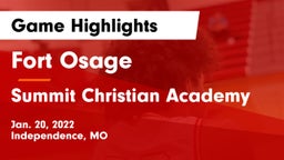 Fort Osage  vs Summit Christian Academy Game Highlights - Jan. 20, 2022