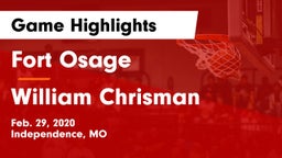 Fort Osage  vs William Chrisman  Game Highlights - Feb. 29, 2020