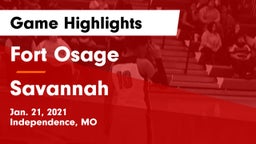 Fort Osage  vs Savannah  Game Highlights - Jan. 21, 2021